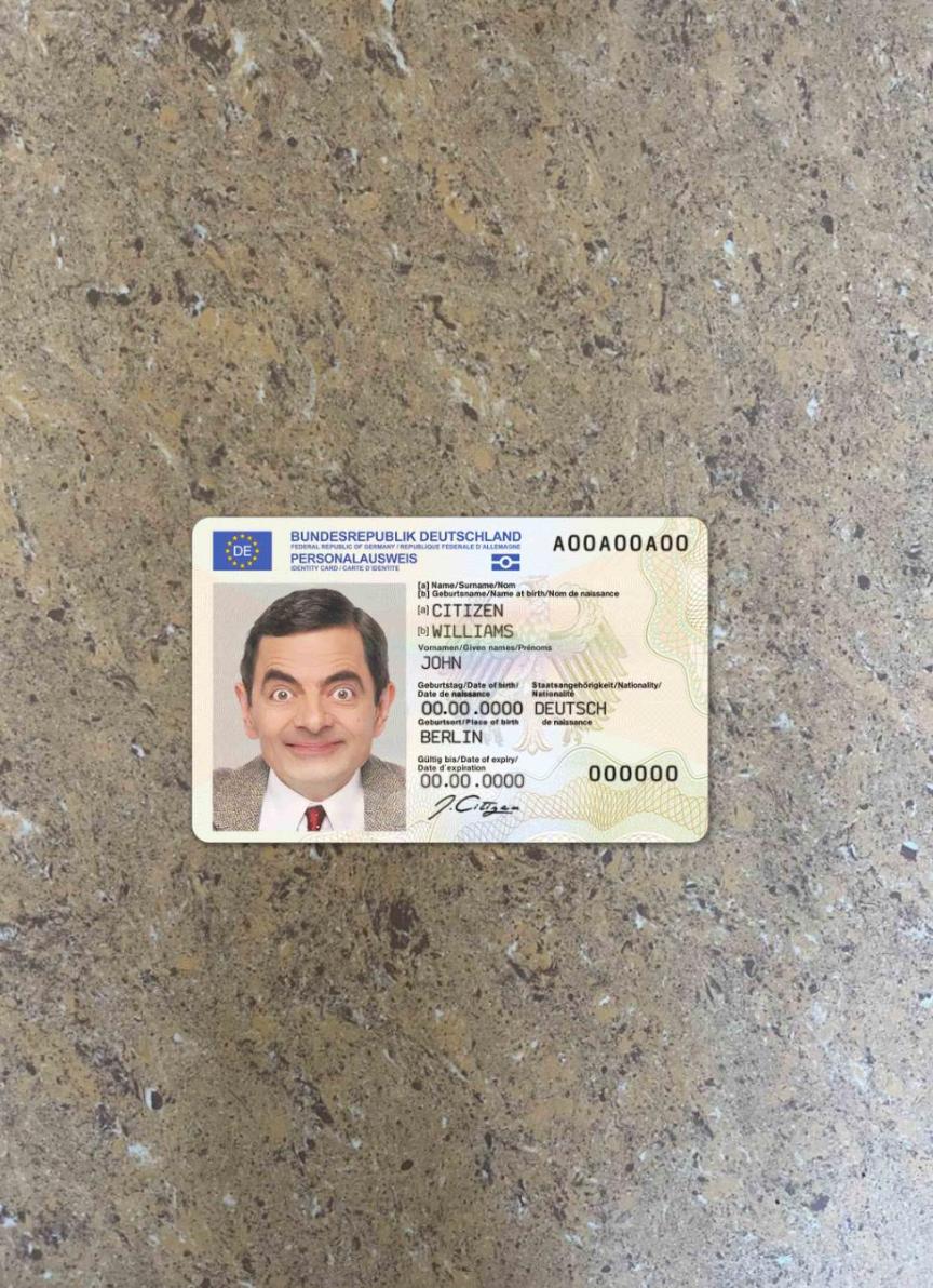 Blank Germany ID template (2021 – present) photolook FRONT